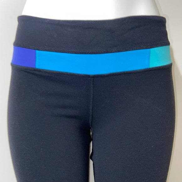 Lululemon Black Multi Straight Leg Crop *19" - Size 8 - Picture 3 of 14